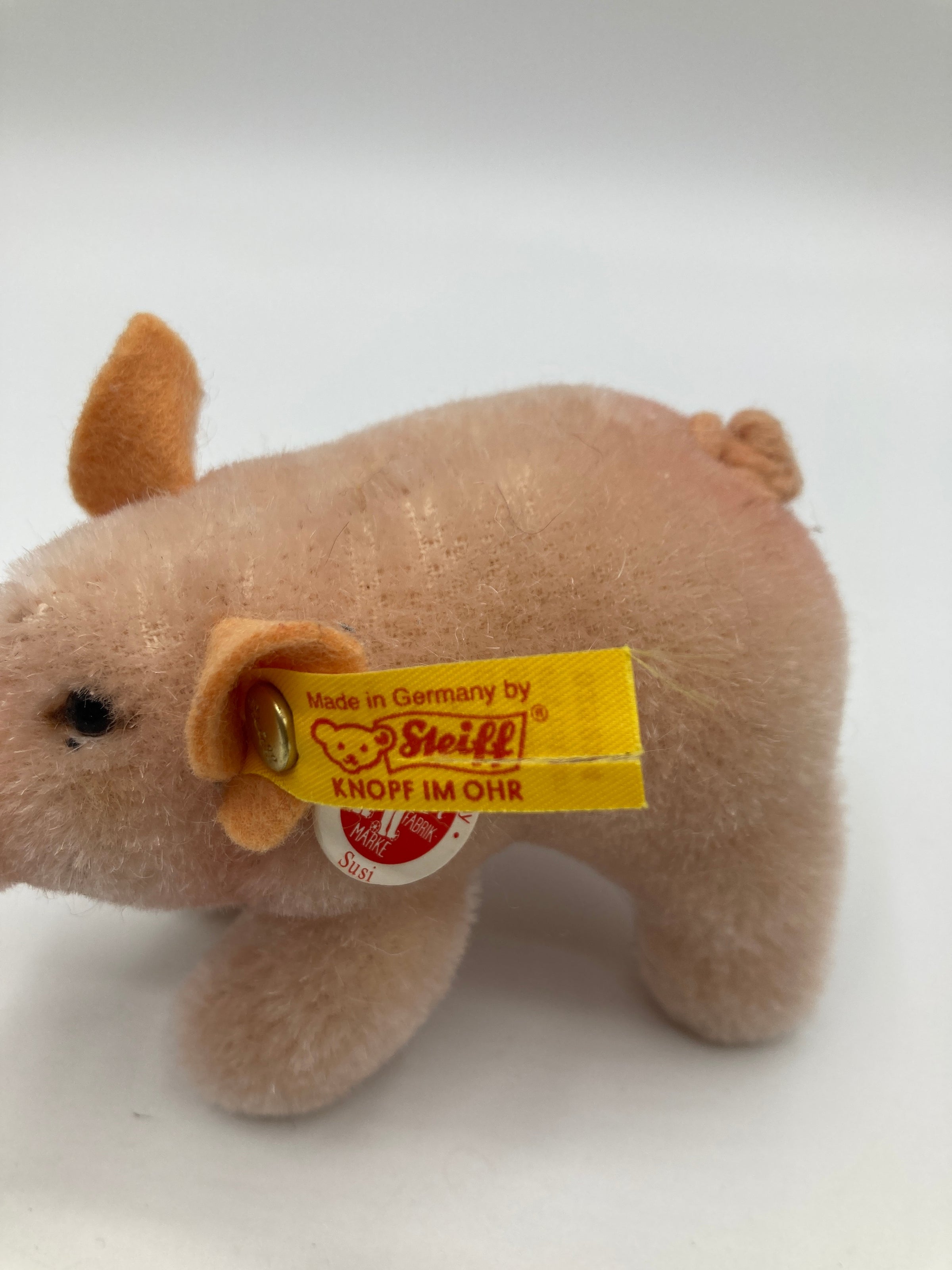 Steiff Mohair Baby Susi Pig With All IDs | My Site