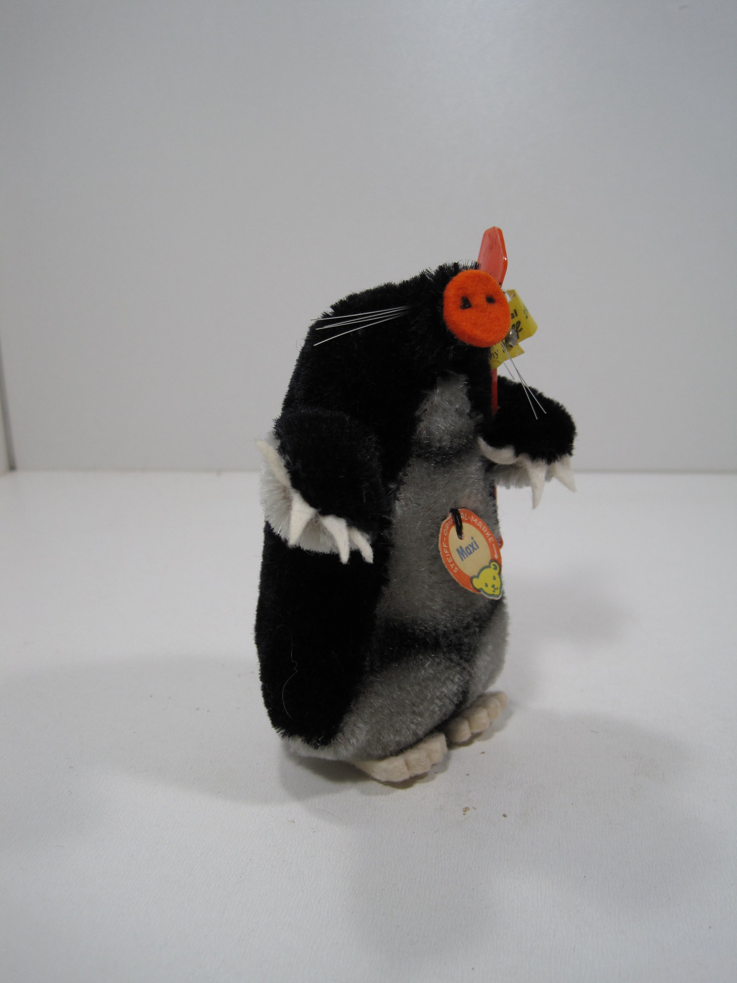 Steiff Mohair Maxi Mole With A Red Shovel and All IDs | My Site