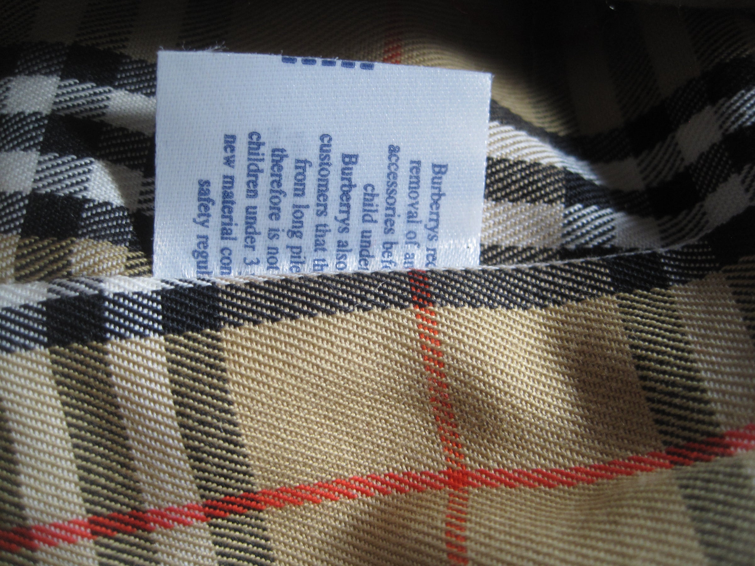 Burberry Teddy Bear Made in England With Complete Burberry Plaid