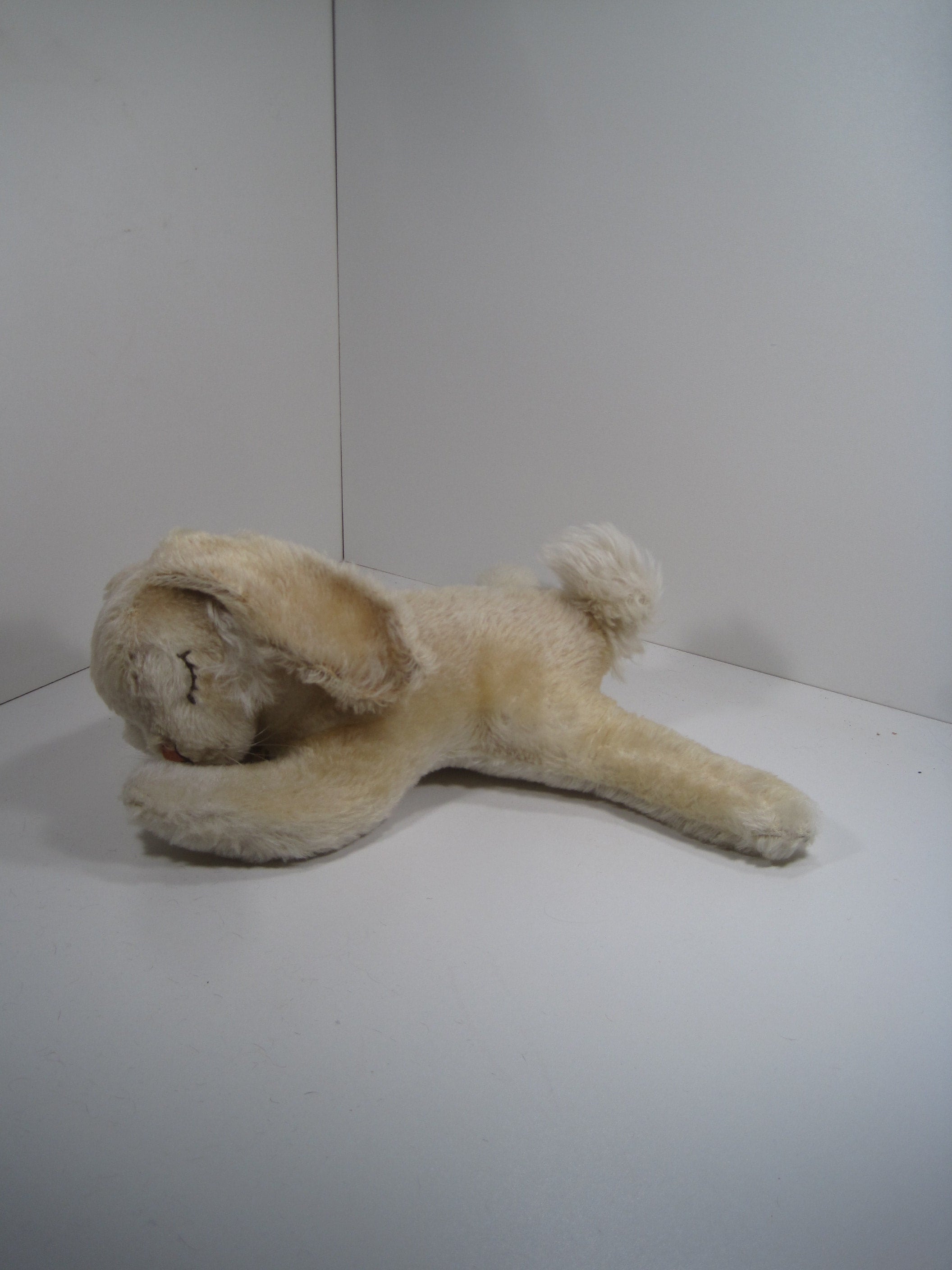 Steiff Larger Mohair Floppy Hansi Sleeping Rabbit With All IDs