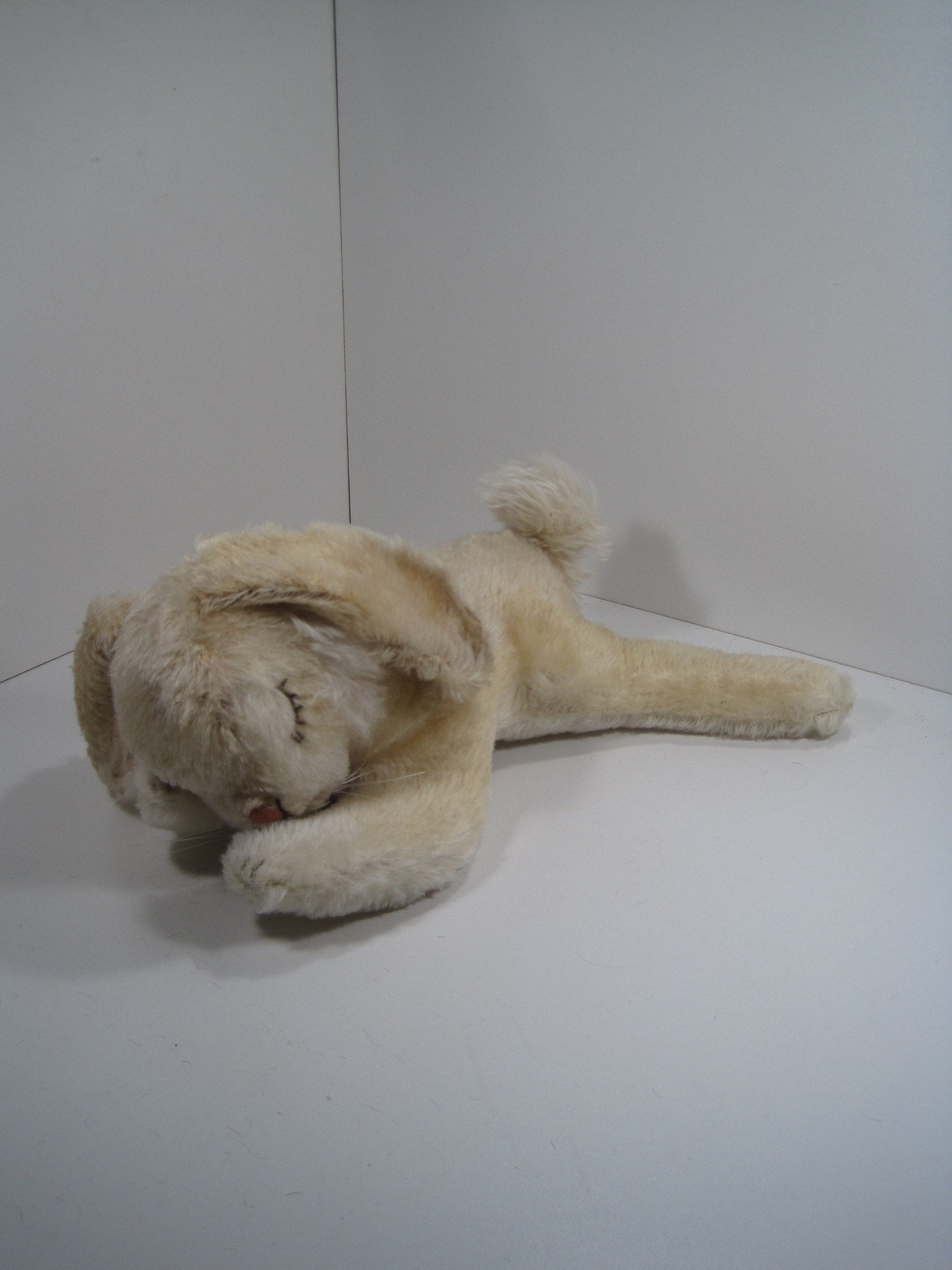 Steiff Larger Mohair Floppy Hansi Sleeping Rabbit With All IDs