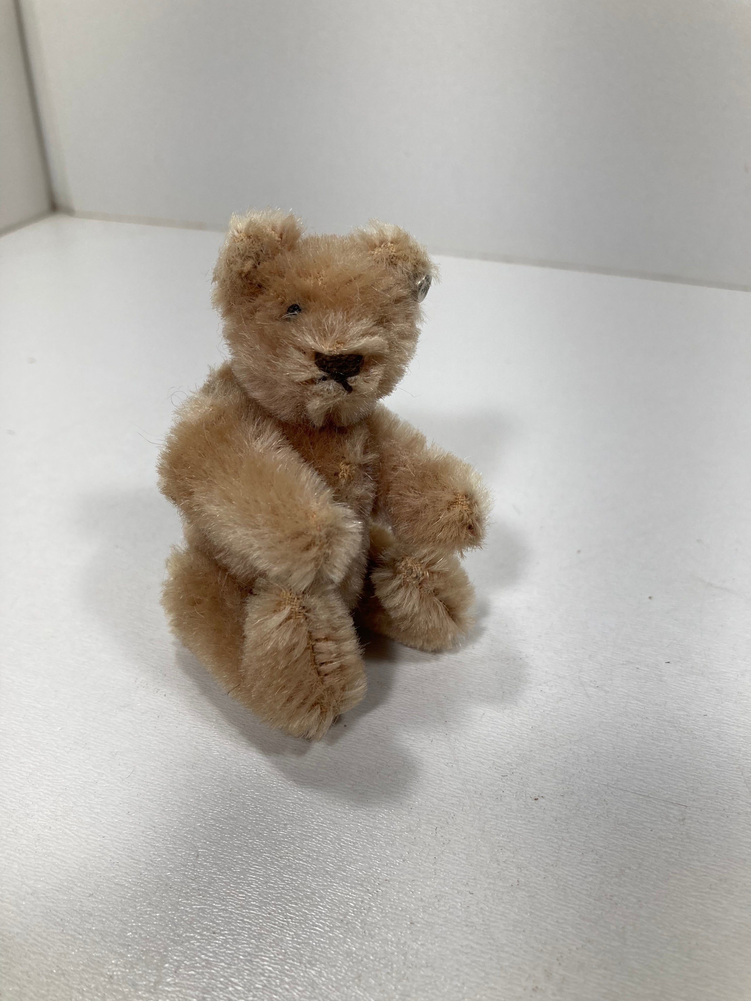 Steiff Smallest Midcentury Caramel Original Teddy Bear With ID