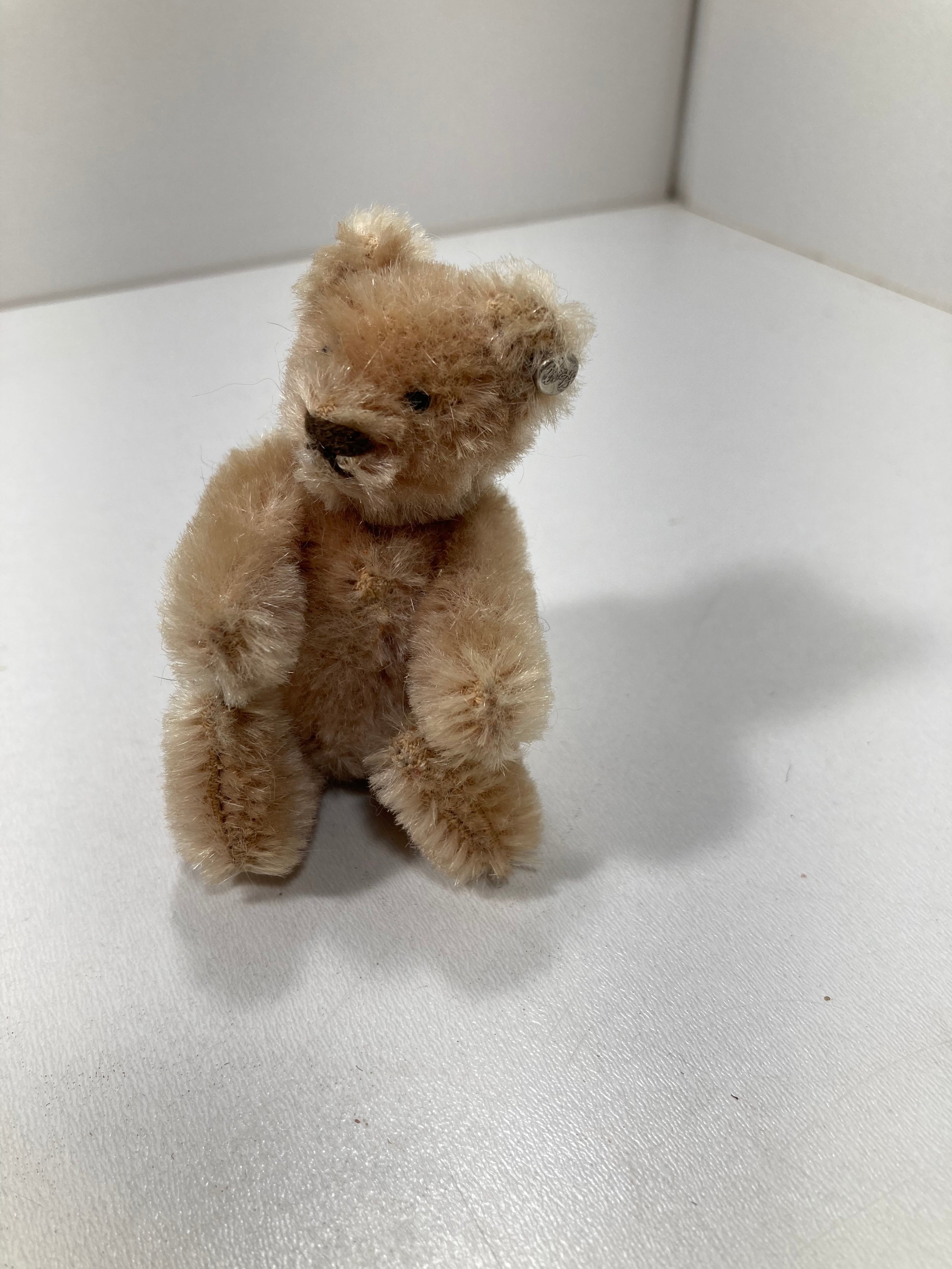 Steiff Smallest Midcentury Caramel Original Teddy Bear With ID