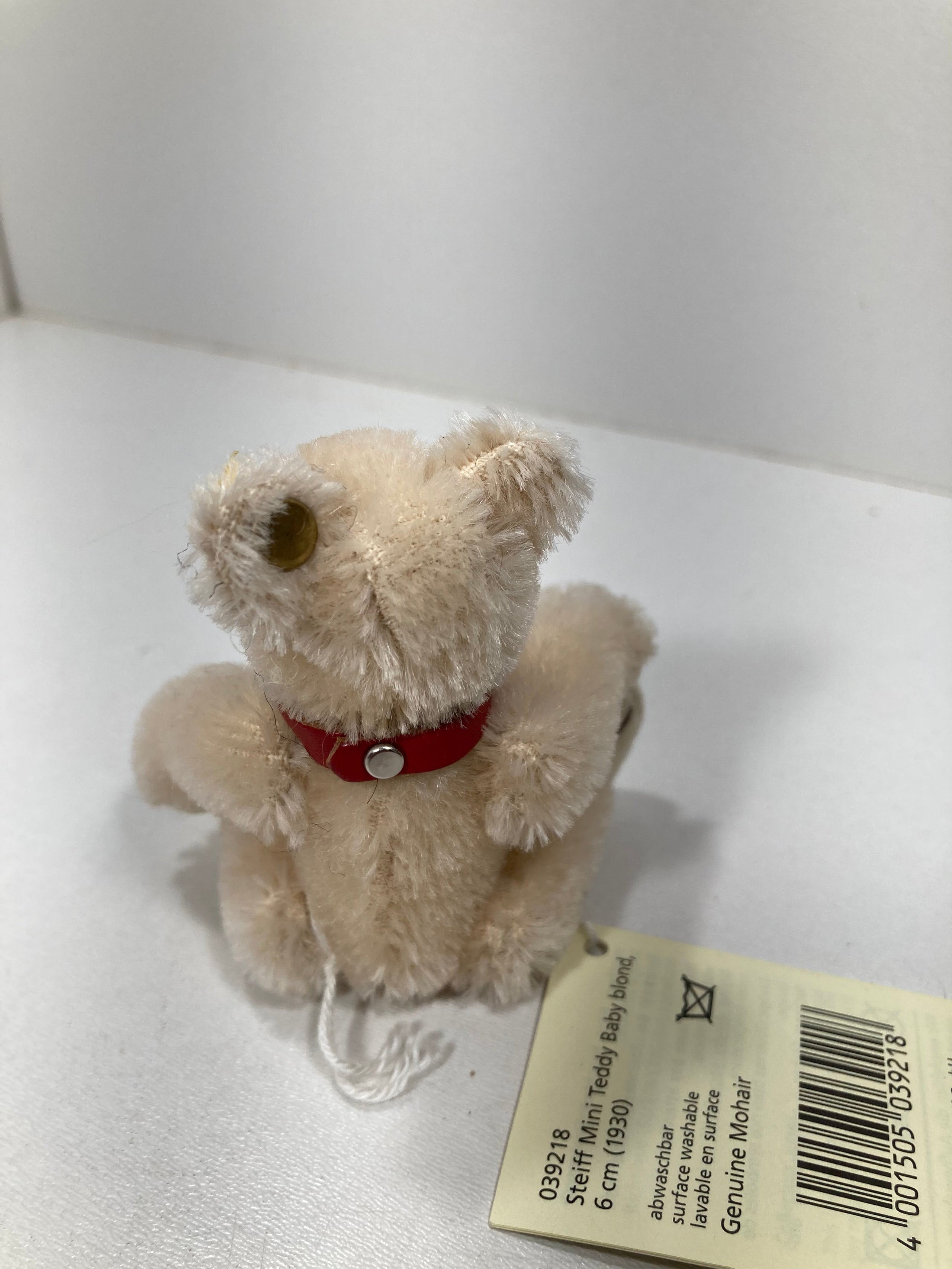 Steiff Mini Light Blonde Mohair Teddy Baby Replica With All IDs