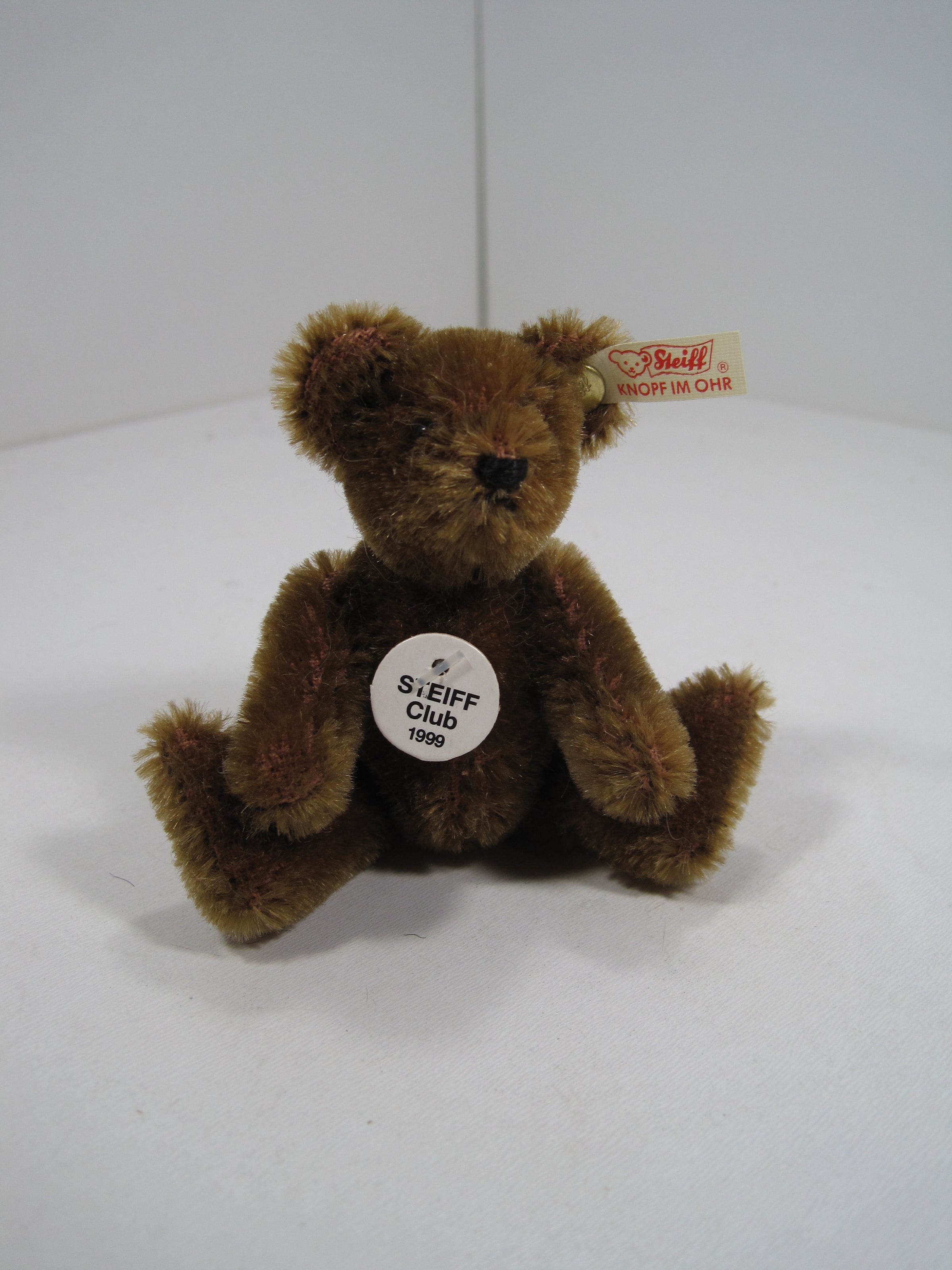 Steiff MR CHOCOLATE TEDDY BEAR Toledo Toy Store Excl Mohair 9.9"  (25cm) - RARE