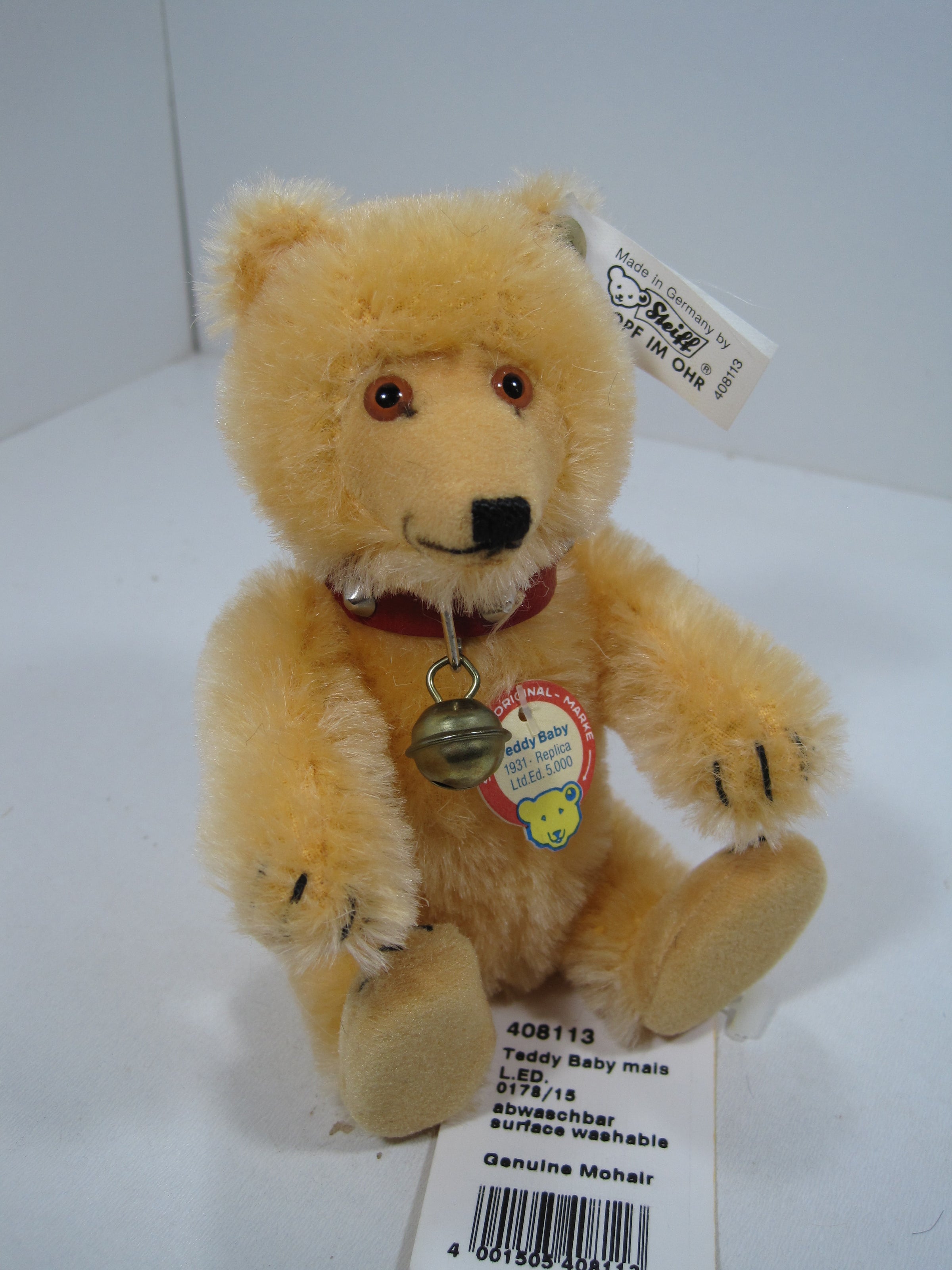 Steiff MR CHOCOLATE TEDDY BEAR Toledo Toy Store Excl Mohair 9.9"  (25cm) - RARE