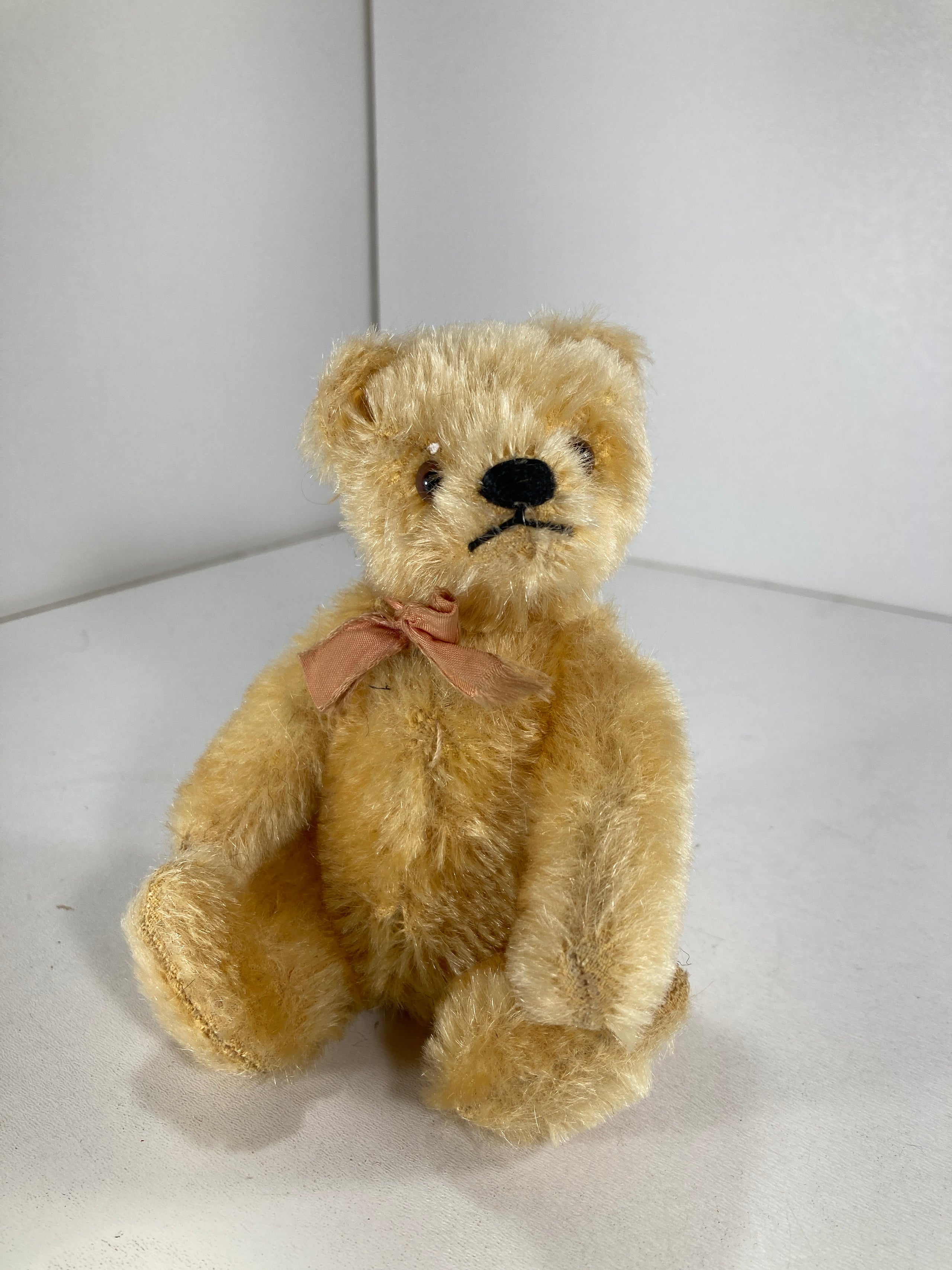 Steiff Blonde Mohair Midcentury Original Teddy Bear With ID