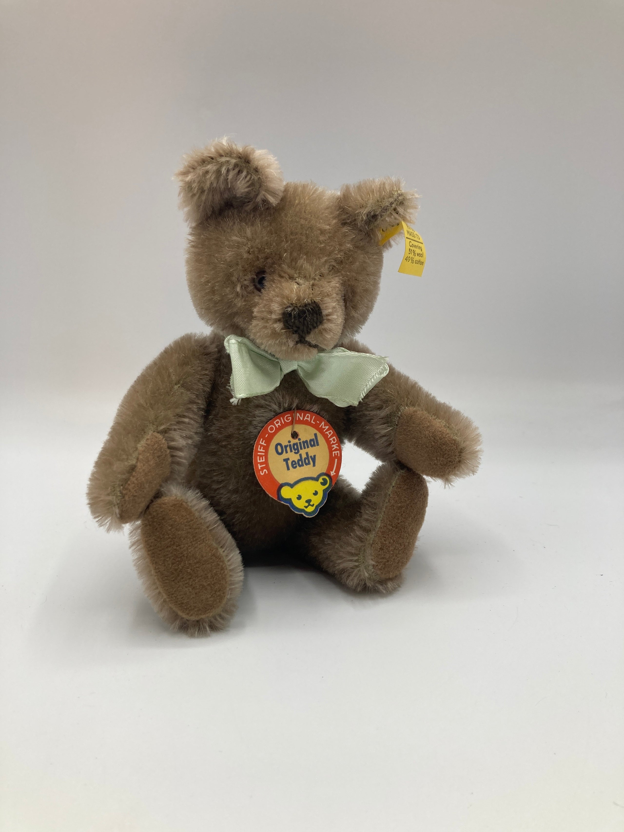 Steiff's Smaller Caramel Colored Original Teddy Bear With All IDs