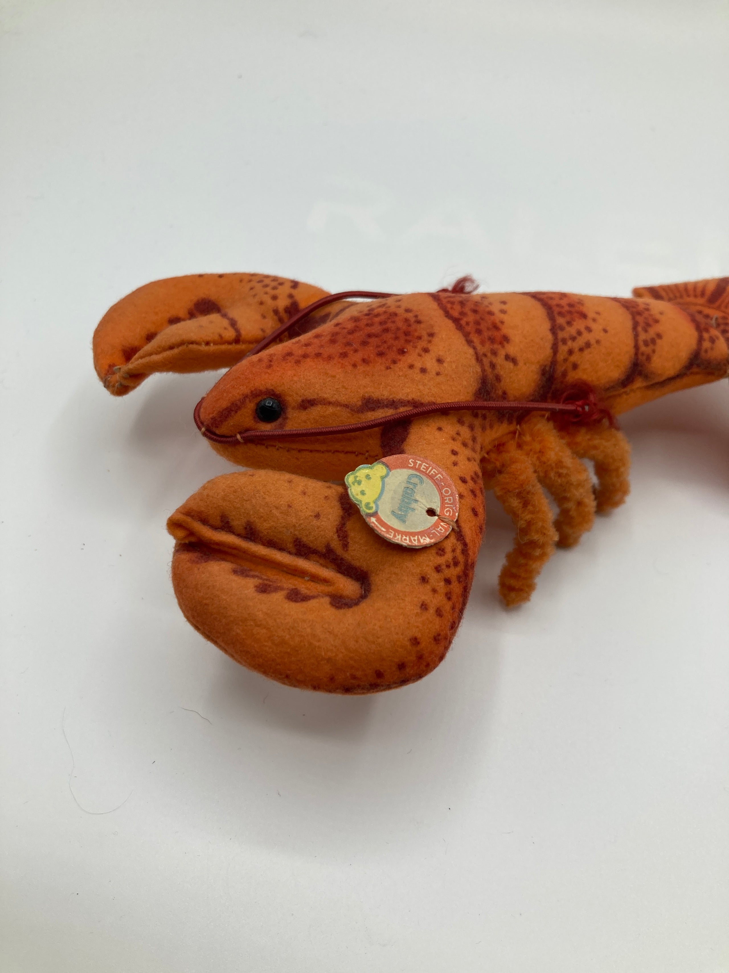 Steiff crabby factory lobster. Mohair. NWT